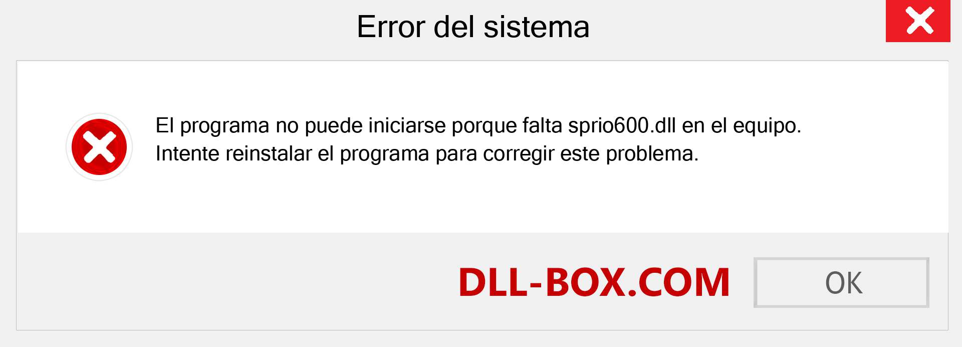 ¿Falta el archivo sprio600.dll ?. Descargar para Windows 7, 8, 10 - Corregir sprio600 dll Missing Error en Windows, fotos, imágenes