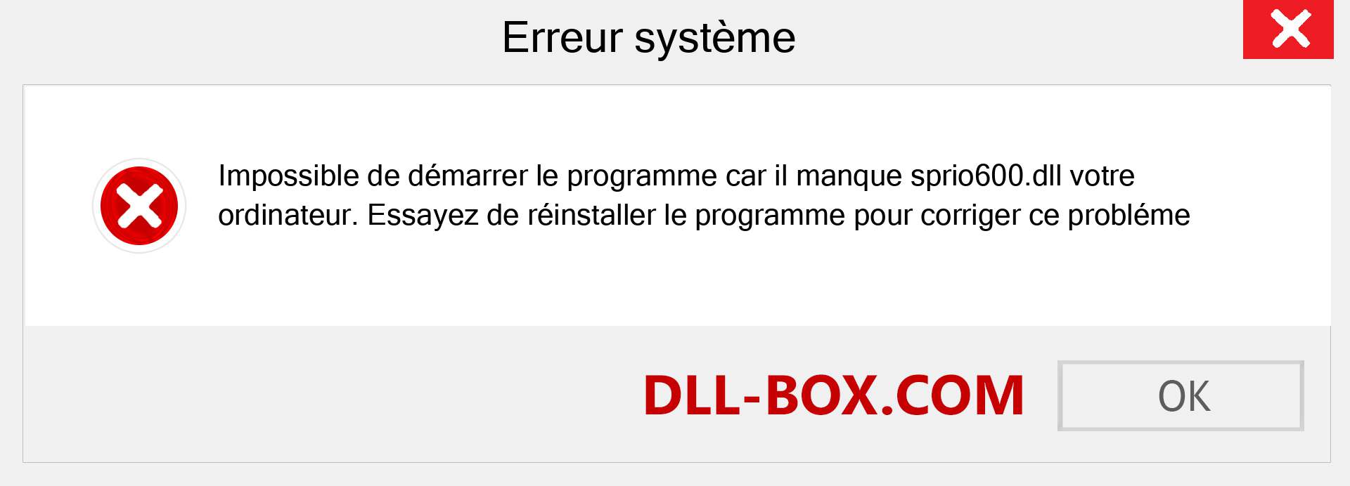 Le fichier sprio600.dll est manquant ?. Télécharger pour Windows 7, 8, 10 - Correction de l'erreur manquante sprio600 dll sur Windows, photos, images